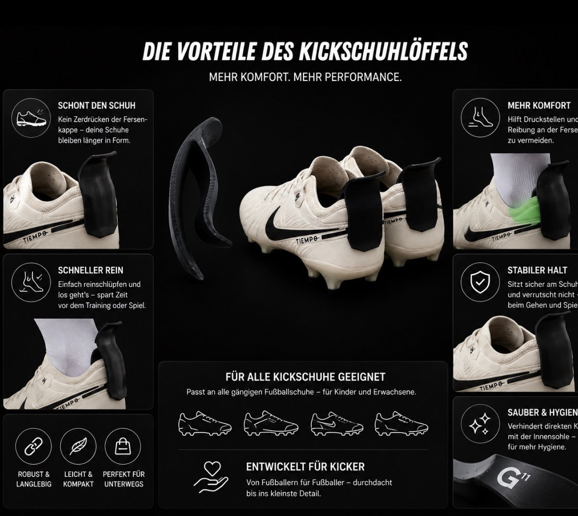 GRIPELEVEN KICKSCHUHLÖFFEL EINZEL