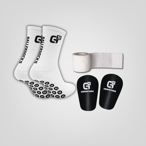 GRIPELEVEN BALLER LOW SOCKS BUNDLE (MINI SHINPADS 9,5x6cm+TAPE)