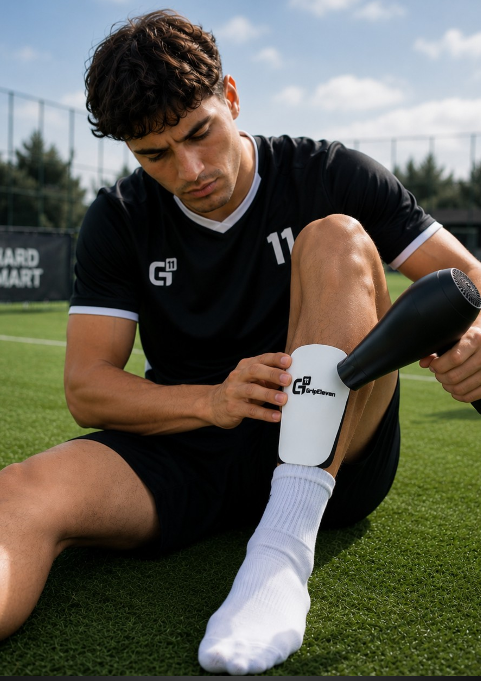 GRIPELEVEN BALLER VARIANTE 2/ BALLER ODER CLEANSOCKS +SHINGUARDS+TAPE WEISS