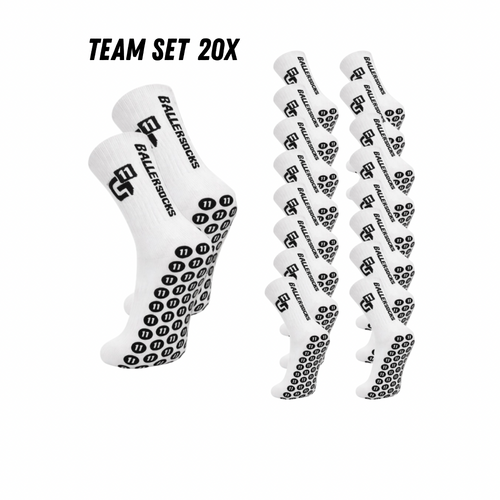 GRIPELEVEN 20 PAAR WEIẞE BALLERSOCKS TEAMSET